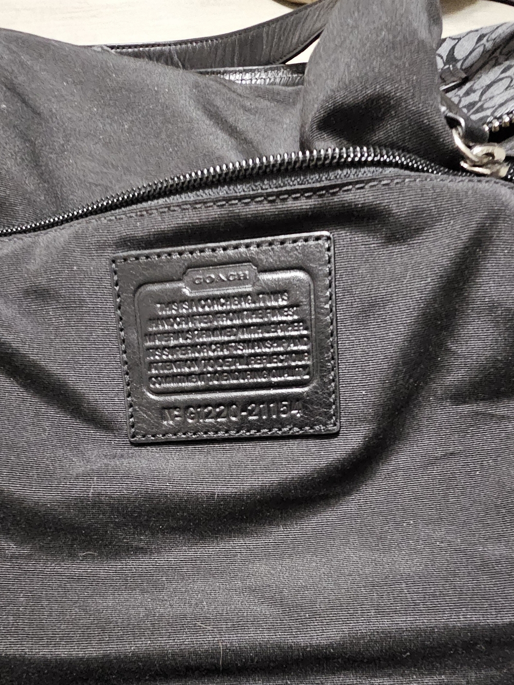 Coach Signature Legacy Stripe Molly Satchel with Tassel - Picture 11 of 14
